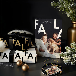 Tarjeta Festiva Tríptica Fa La La Bold Letters Minimalistas fotos modernas