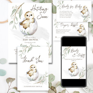 Invitación Hatear pronto un pájaro pequeño dentro de la ducha