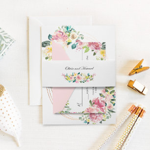 Invitación Pastel Rubor Spring Floral Boda Ducha