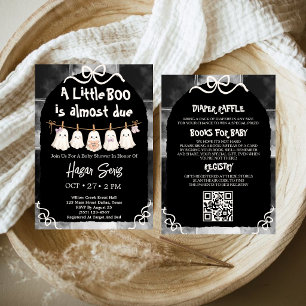Invitación Foto de baby shower 'Un pequeño Boo está casi list