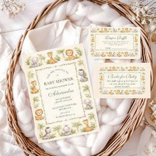 Servilleta De Papel Animales de Safari Caprichosos para Baby Shower