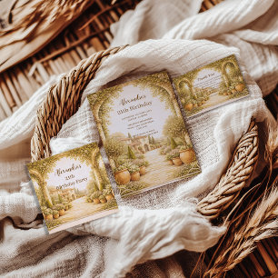 Tarjeta De Agradecimiento Cumpleaños de Jardín de Finca Vintage