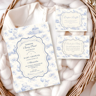 Servilleta De Papel Baby Shower Jardín de Arándanos Arco Iris Azul