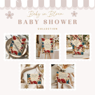 Invitación Ducha de Bebé Pradera de Flores Silvestres