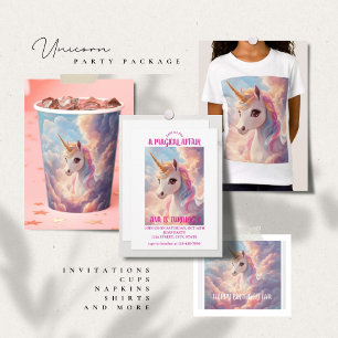 Servilleta De Papel Toallas de cumpleaños de Unicornio mágicas