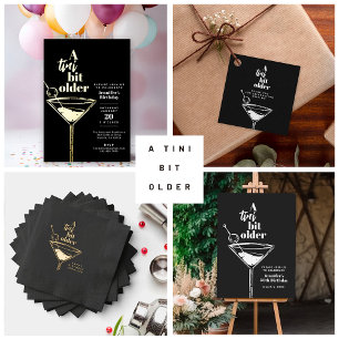 Invitación Con Relieve Metalizado Un poco más viejo de Tini Cualquier edad Fiesta de