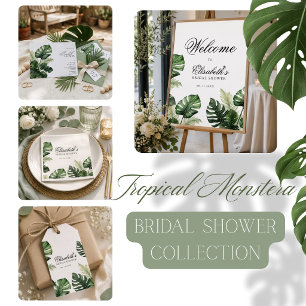 Póster Floral Tropical Colorido   Invitación de ducha de 