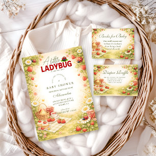 Invitación Ducha de Jardín de Mariquita Pequeña
