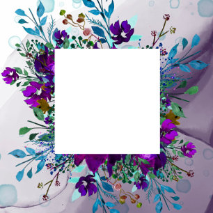 Invitación Boda morado Verde azulado de tinta de alcohol buca