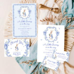 Tarjeta Blue Peter Rabbit Boy Baby Shower Gracias