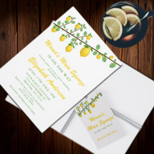 Invitación Principal Squeeze Lemon Género Neutral Baby Shower