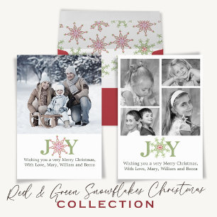 Invitación Navidades adoran el colorido copo de nieve caprich