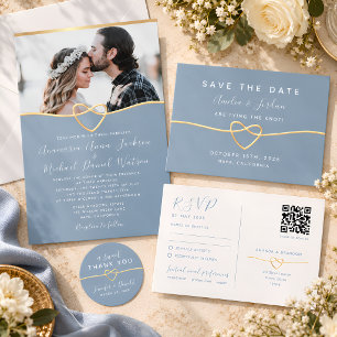 Servilleta De Papel Servilletas de boda azul polvoriento con corazón d