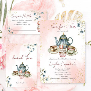 Servilleta De Papel Tea fiesta color rosa azul cumpleaños personalizad
