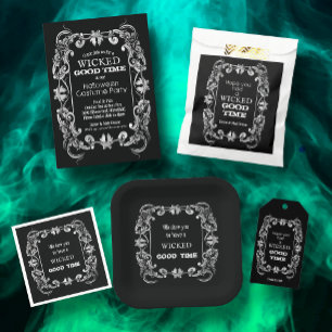 Flyer Invitación a la fiesta de Halloween de la frontera