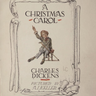 Hoja De Papel De Regalo Carol de los Navidades A de Charles Dickens en 191