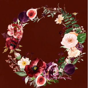 Plomo de Borgoña Flores Silvestres Parejas Ducha I