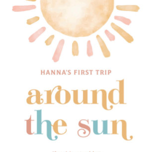 Invitación Primer viaje alrededor de la foto del primer cumpl