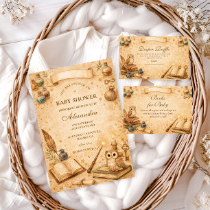 Invitación Bebé en camino: Poción Mágica Vintage