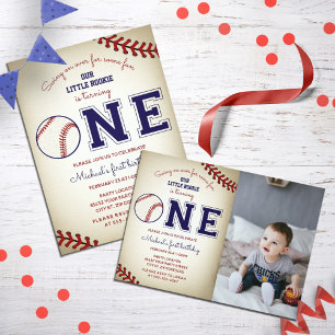 Invitación Primera fiesta de cumpleaños del béisbol