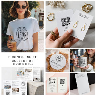 Tarjeta De Visita código Qr pantalla de anclaje de joyería blanca y 