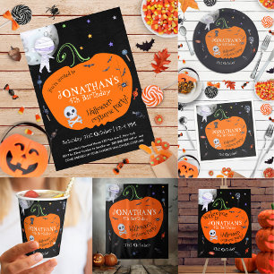 Invitación Agradable acuarela Halloween Fiesta de disfraces p