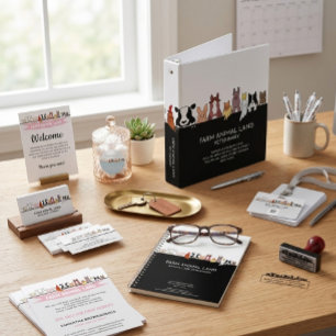 Tarjeta De Visita Veterinaria de Animales de Granja Gracias