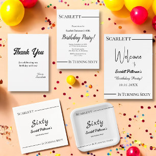 Tarjeta De Agradecimiento Aniversario Moderno Sencillo Blanco Y Negro Elegan