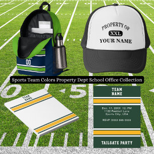 Green Gold White Sports Jersey Nombre del equipo U