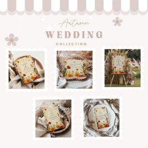 Tarjeta De Confirmación De Asistencia Boda floral autumn audaz