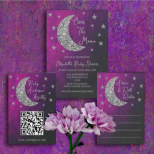 Invitación Over The Moon Baby Shower
