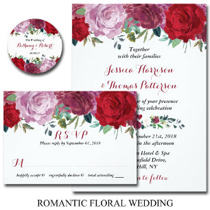 Invitación La colección romántica de Bodas florales