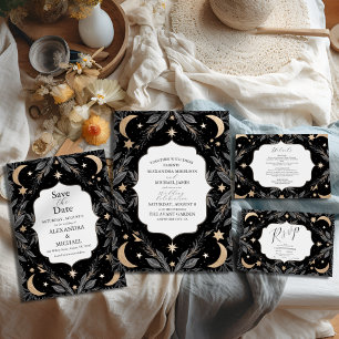 Tarjeta De Confirmación De Asistencia Boda de las Estrellas Móviles Celestes Botánicas V