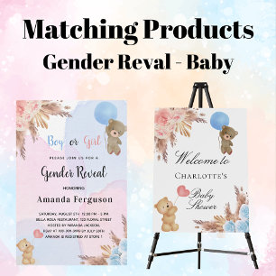 Lámina Género presupuestal revelar pampas pareja de osos 