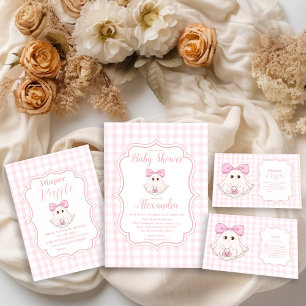 Servilleta De Papel Baby Shower Chica de Fantasma Halloween Rosa