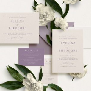 Tarjeta RSVP de boda vertical formal Parker