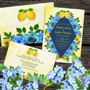 Invitación Sunny Lemon Floral Boda
