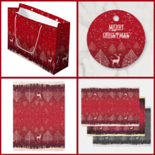 Mantel Navidades de renos rojos