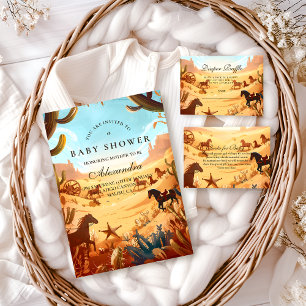 Tarjeta De Recepción Sorteo de pañales country boho western