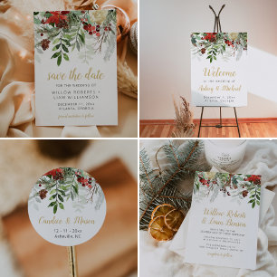 Boda de vacaciones RSVP Card de Verdor Rústico