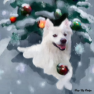 Navidad americano del perro esquimal