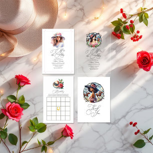 Invitación Derby-inspirada ducha de novia "fuera al Altar"