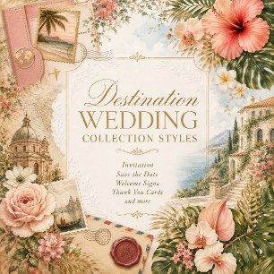 Tarjeta De Agradecimiento Boda Vintage Toscana con Mapas de Viaje