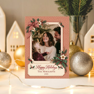 Sello De Caucho Coquette de Navidad con herencia elegante