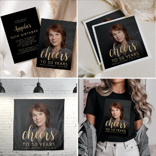 Camiseta Triblenda Foto personalizado Saluda Fiesta por los 50 Años