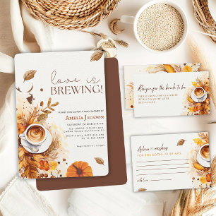 Pegatina Redonda Boho Floral Coffee Love está preparando ducha de n