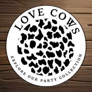Corbata Vaca lechera negra y blanca