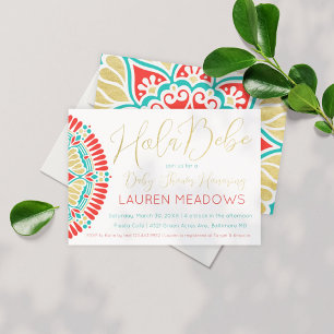 Invitación a Baby Shower de Boho Baby Fiesta