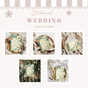 Tarjeta De Confirmación De Asistencia Boda de amapola blanca de Art Nouveau