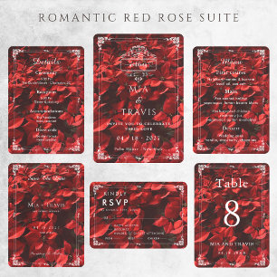 Agradecimiento Rosa Romántica   Tarjeta de RSVP Editable Floral E